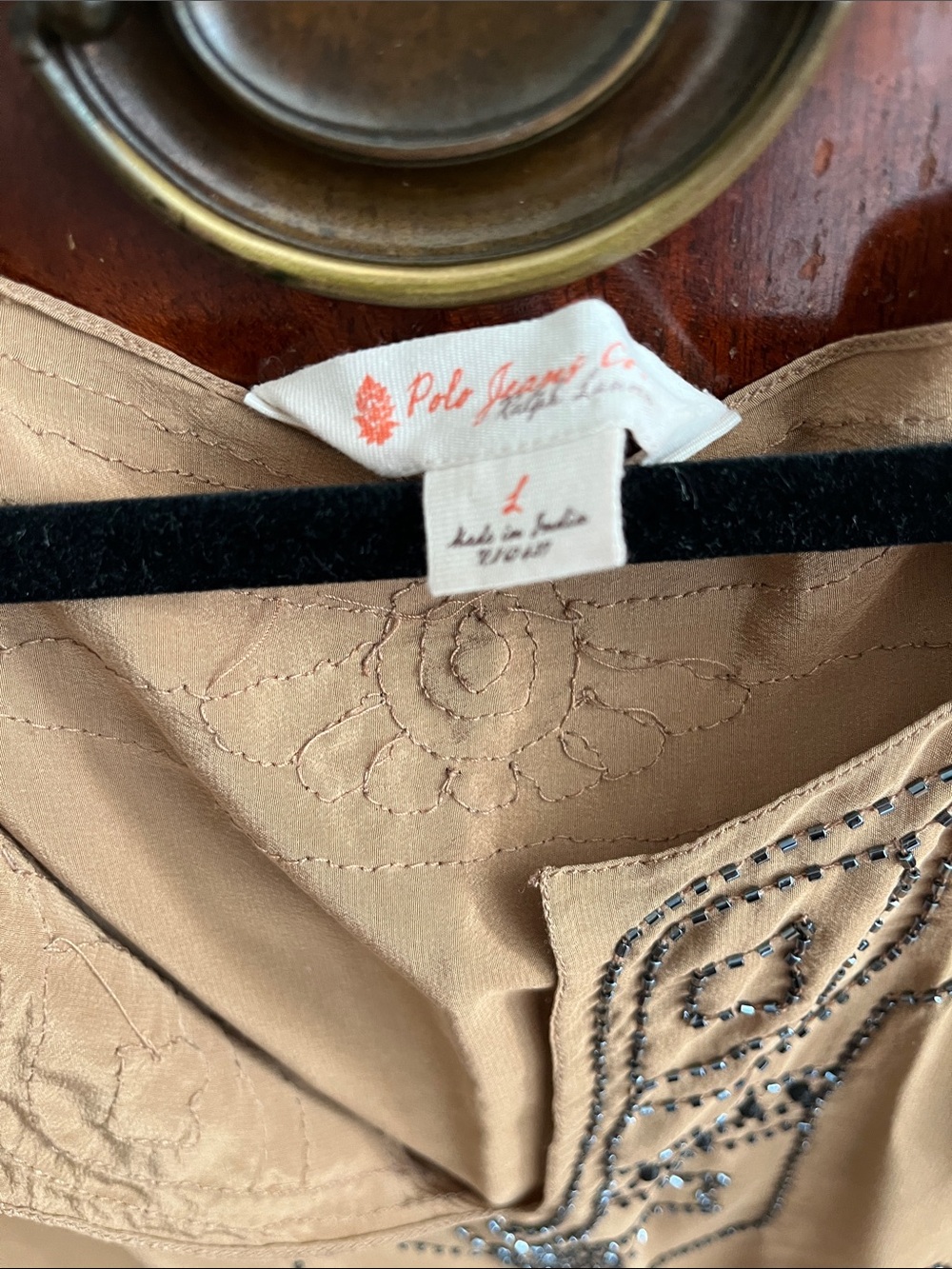 Embellished Beige Bra-Style Camisole